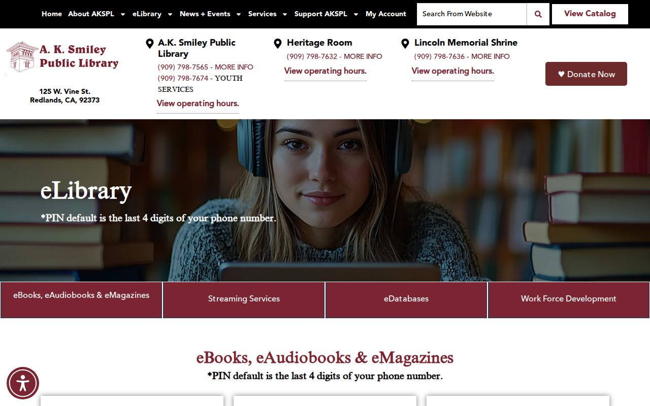 Redlands city directory eLibrary and newspaper research access