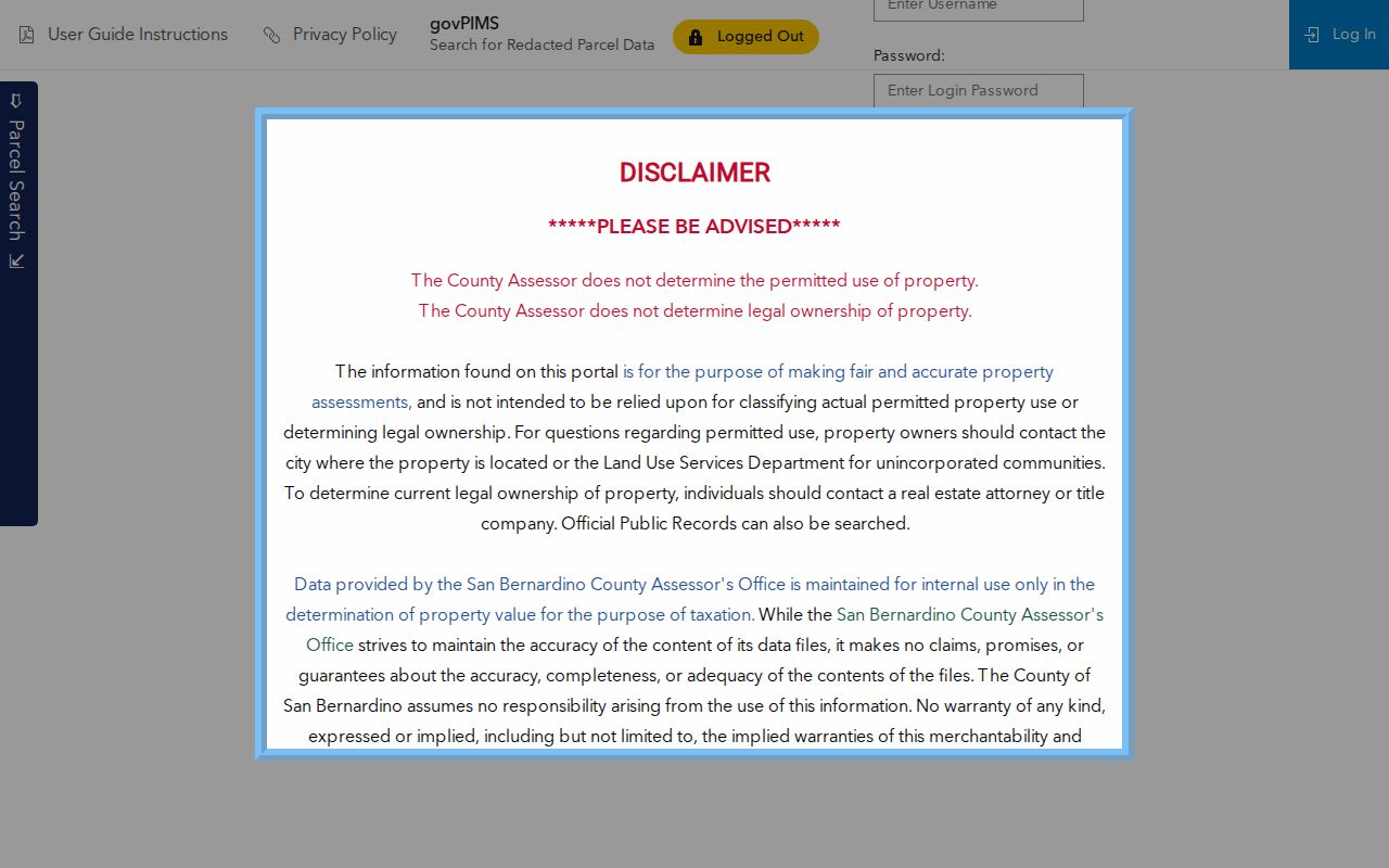 Redlands residents directory assessor parcel search