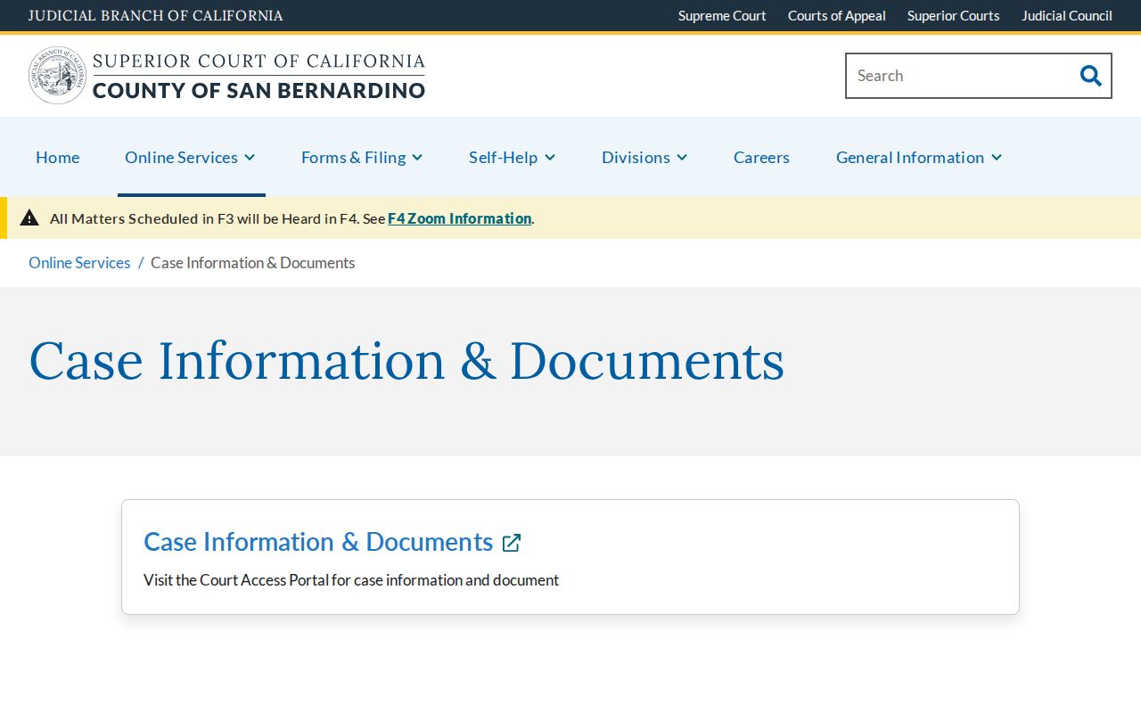 Redlands residents directory San Bernardino Superior Court access