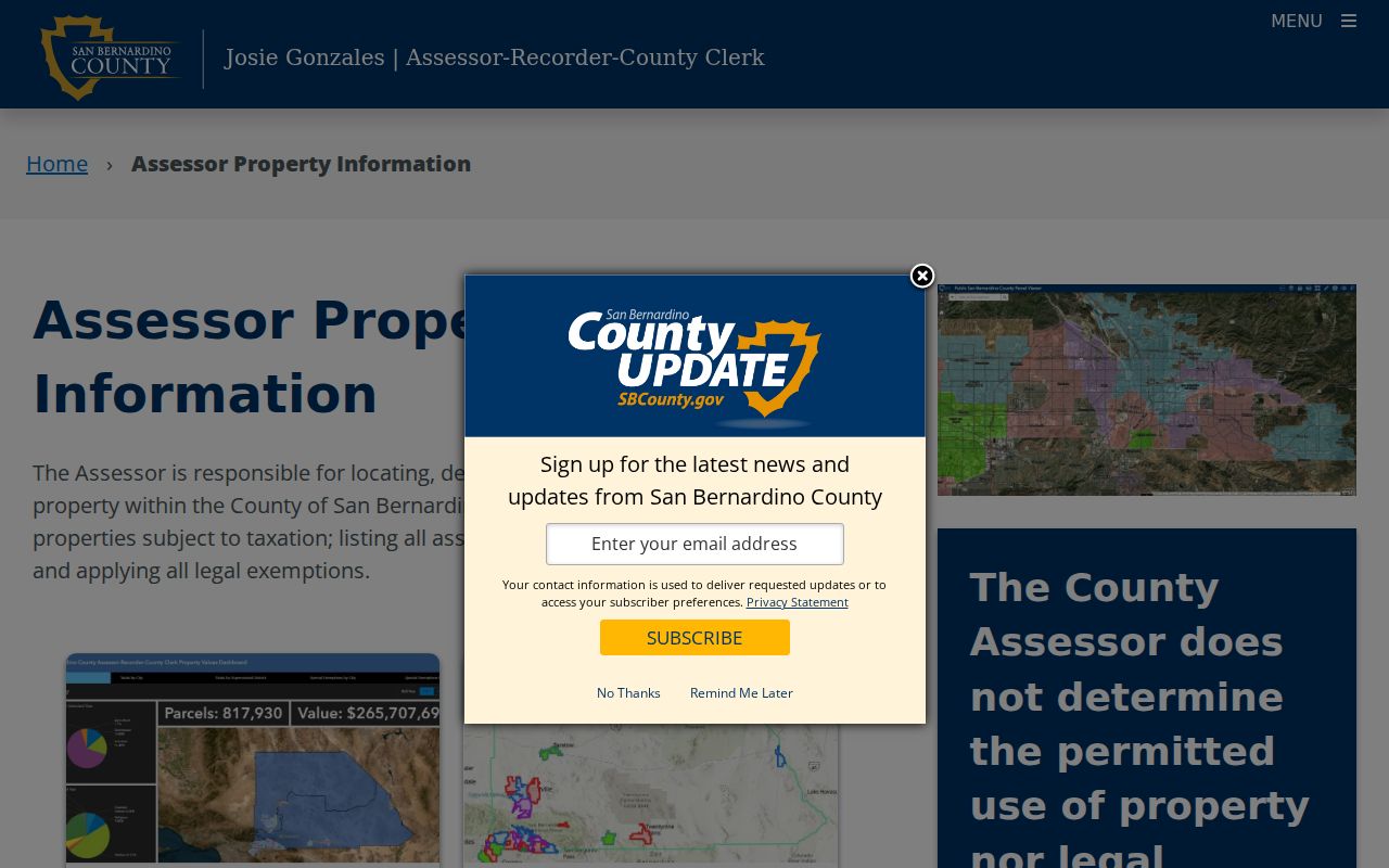 Redlands street directory county property information parcel search